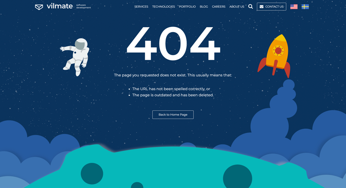 404 error page